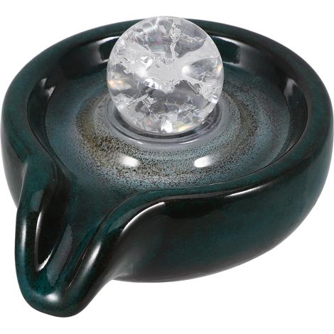 Bec Verseur pour Fontaine Céramique Décorative Décoration Fontaine Paysagère Couleur Vert Paon Cascade Extérieure Jardin Salon Circulation D’Eau Effet Cascade Jardin (1/5)