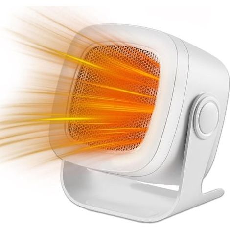 Chauffage soufflant compact 400W/800W – Oscillation 90° – Temps de chauffe 3s – Protection surchauffe – Pour salon, chambre, bureau (1/5)