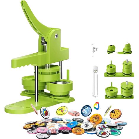 Macchina per la produzione di bottoni, design intuitivo, kit fai-da-te versatile, verde (1/2)