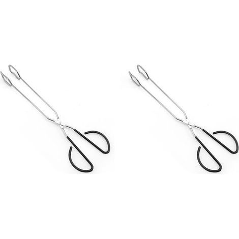 2X Pinces de Cuisine en Acier Inoxydable Pinces à Ciseaux Extra Longues avec Poignée Confortable pour Griller au Barbecue (1/5)