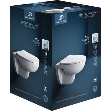 Paquete de inodoro Ideal Standard i.life A, RimLS+, con asiento (1/4)