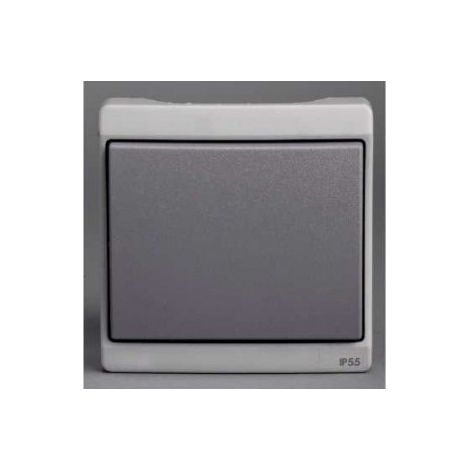 Schneider ENN34026 Push Button - Gray - Flush-Mounted - IP44 IK08
