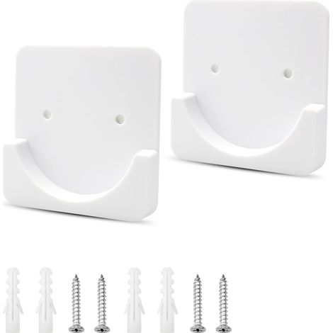 Soporte Para Barra De Cortina - Adhesivo Y De Fijación Con Tornillos - Para Ducha Armario Baño - Blanco - 2 Unidades (1/5)
