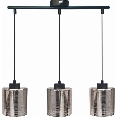 Lampadario Candellux COX 33-53886 nero vetro cromo 3xE27 (1/3)