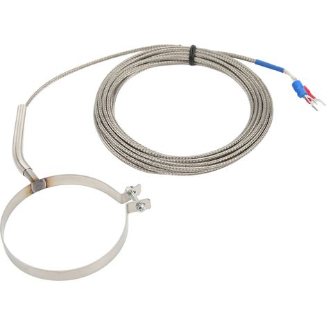 Thermoelement Typ K, 60 mm Edelstahl, 0–400 °C, Gewindetemperaturfühler, industrietauglich, 4 m Kabel (1/5)