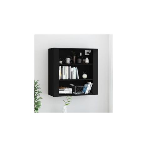 Armoire murale Noir 80x33x80 Bois d'ingénierie (1/5)