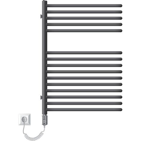 ML-Design Elektrischer Badheizkörper 500x800 mm Anthrazit & Heizstab 600W, Design Heizkörper Designheizkörper Handtuchtrockner Handtuchwärmer Handtuchheizkörper Handtuchhalter Handtuchheizung Heizung