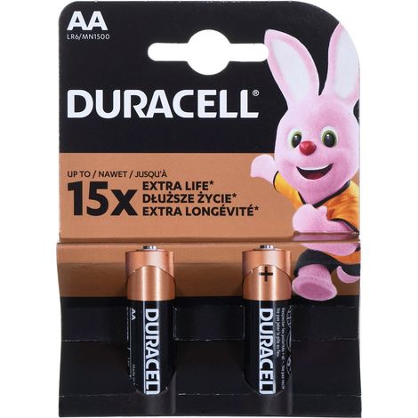Piles alcalines DURACELL BASIC AA/LR6 K2 - blister de 2 pièces (1/2)