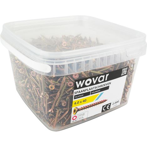 Seau-avantage Vis aggloméré Jaune zingué 4,0 x 40 mm Torx 20 (1/3)