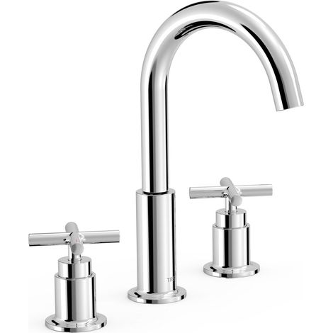 TRES 28310501 MONT BLANC Grifo Bimando de Repisa Lavabo Color Cromo - ref: 28310501