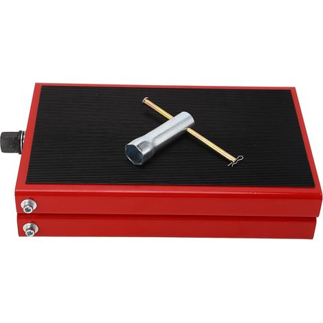 Atelier de Table de Support de Ciseaux Réglable - capacité de 1 100 LB, Design Compact, Aluminium et Acier au Carbone, Tapis en Caoutchouc, Utilisation dans Le Garage et sur Piste (1/4)