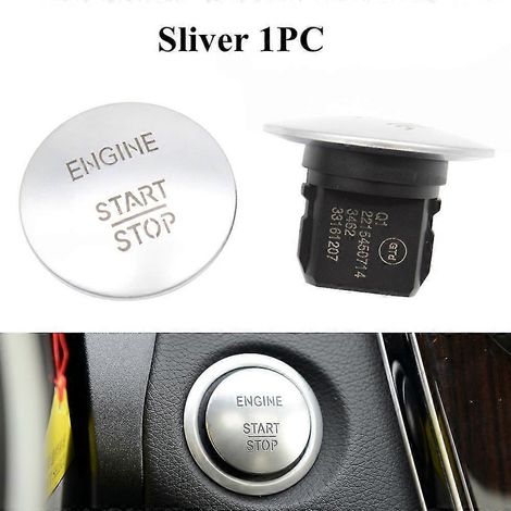 Botón de arranque sin llave Mercedes, encendido del motor, compatible con W205, W212, W164, W166 y W221 (2215450714) (1/5)