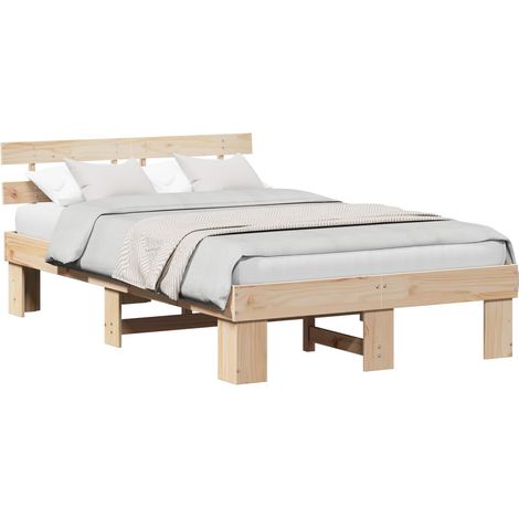 Maison Exclusive - Estructura de cama Natural 135 x 190 cm Madera