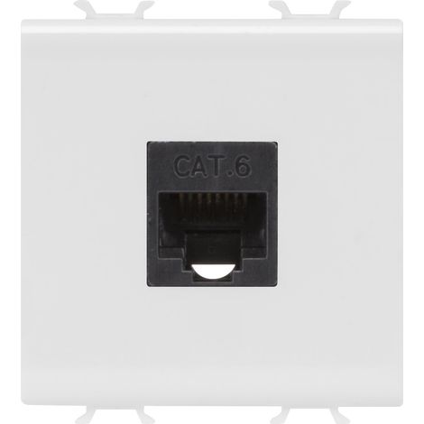 CONNECTEUR RJ45 2M CAT.6 UTP BLANC SAT. GEWISS GW15435