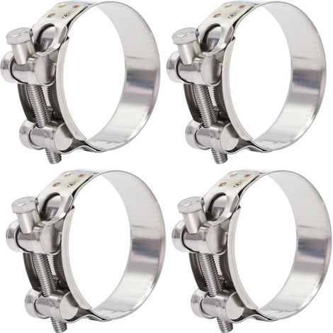 CCYKXA  Hose clamps, pack of 6, clamping range 40-43mm, stainless steel T-bolt clamps, T-bolt hose clamps for water pipes, gas pipes, and automotive tubing (1/5)