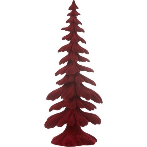 Sapin Déco en Résine "Luciano" 36cm Rouge (1/3)