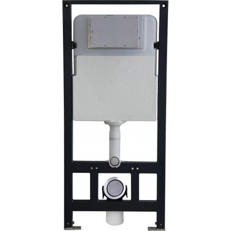 BERNSTEIN - Struttura supporto WC sospeso universale orientabile 50x17-20x114-135cm (LxPxH), placca WC 4117 Nero opaco - G3004A	Modello 4117 nero opaco