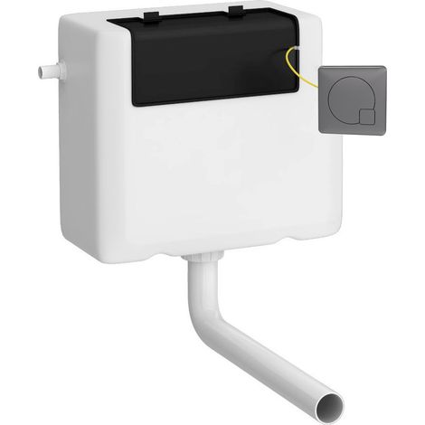 Nuie Concealed Cistern and Brushed Pewter Square Dual Flush Plate - XTY8M04 (1/2)