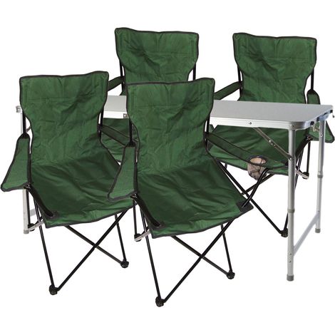5-teiliges Campingmöbel Set grün-MMC330872+4xMPO2432 (1/4)