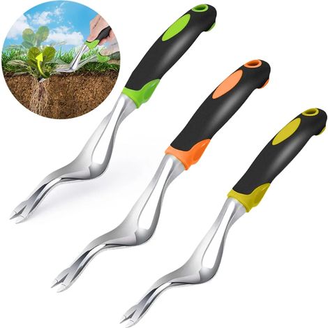 (vert) Outil de désherbage manuel, arrache-mauvaises herbes pour jardin, outil de bêchage avec poignée ergonomique pour l'élimination des mauvaises herbes et la transplantation des terres agricoles (1/5)