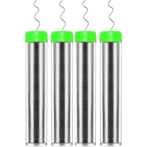 Bardusch-Lot de 4 bobines de soudure de 0,8 mm, noyau de colophane sans plomb, soudure, flux, soudure pour la réparation de composants de soudure électrique et le bricolage