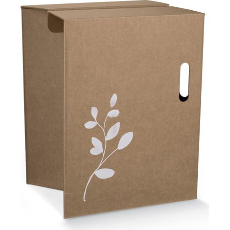 Scotton Sgabello Pieghevole 340 x 285 x 440 Mm con Foglie Cartone Avana