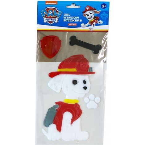 PATRULLA CANINA - MARSHALL Pegatinas de gel para ventanas, espejos y decoración