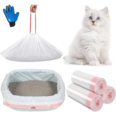 Pack of 30 Cat Litter Bags M (91 x 45 cm) with Comb (1/5)