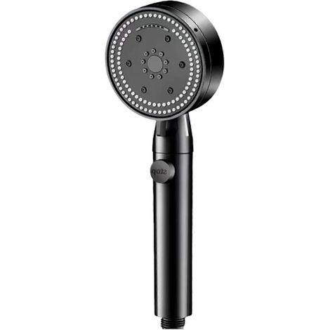 Douchette à main avec 8 réglages, haute pression, bouton pause, 1,5 m, avec flexible, pour une utilisation quotidienne dans la salle de bain.-AquaForge (1/5)