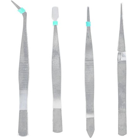 Ensemble de pinces à pointe pointue en acier inoxydable Outils de serrage électroniques pour travaux de précision (1/5)