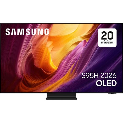 TV OLED Samsung TQ77S95H 77 pouces 4K Smart TV 165 Hz NQ4 AI Gen3 Noir