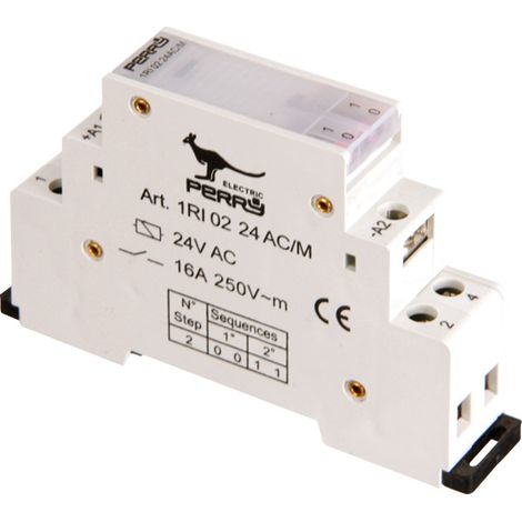 PERRY Stromstoss-Schalter 1RI0224AC/M, 24 V, 2 Kontakte