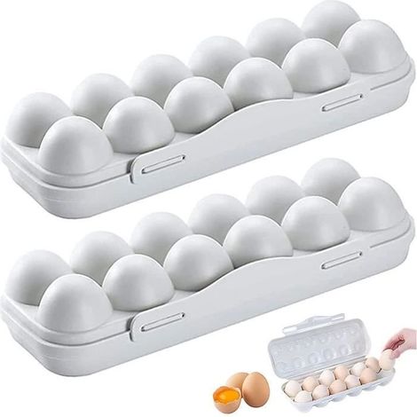 Boîte à Oeufs - Plastique - 2 Pcs - Avec Couvercle - Dimensions 30x11x6.5 cm (1/4)