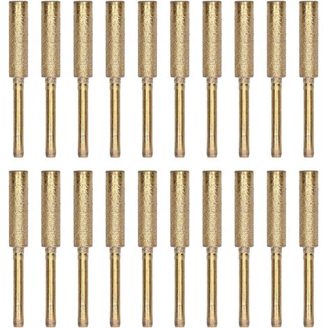 Afilador de motosierra, cabezal de afilado, lima rotativa, juego de herramientas de afilado, KitGold 5.5mm, 20 piezas -Crezuo