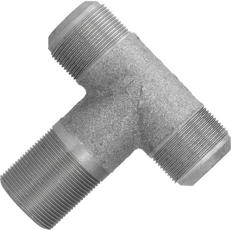 Coude en T droit compresseur air fonte robuste raccord pneumatique tube air pour compresseur Dafeng cylindre 90mm (1/5)