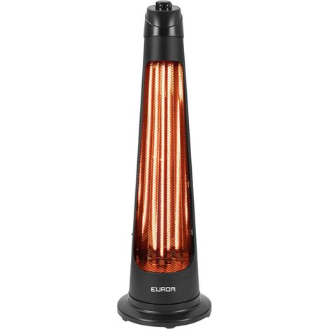 Eurom Chauffage de terrasse Q-Tower 1200 15m2 1200 watt Noir (1/5)