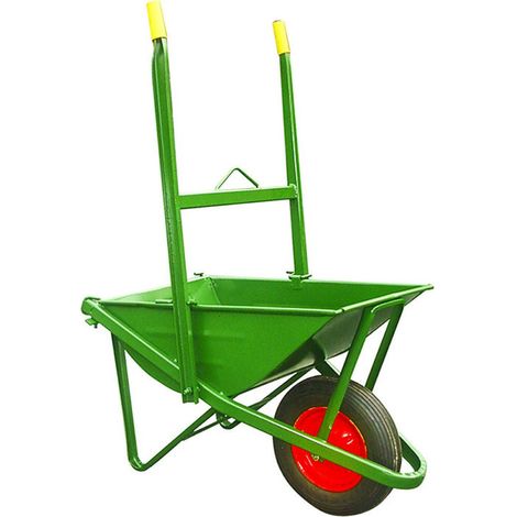 Carriola Per Edilizia Ribaltabile C/Vasca Verde Zincata Saldata Lt.75 - vasca verde zincata saldata lt.70 spessore 14/10