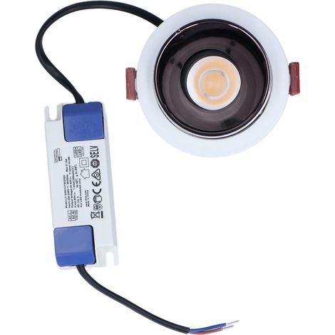 Spot encastrable LED 10,5 W, lumière chaude, COB, angle réglable, intensité variable, avec driver LED intégré, pour placard, cuisine, chambre, 220 V (1/5)