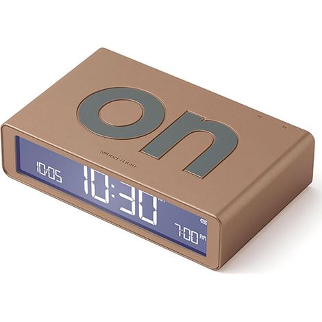 Lexon Flip Classic reloj despertador digital dorado elegante (1/3)