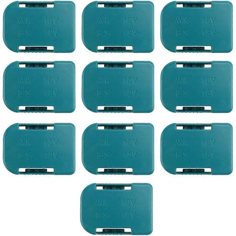 Packung mit 10 Aufbewahrungshalterungen für 18V-Batterien (blau) (1/5)