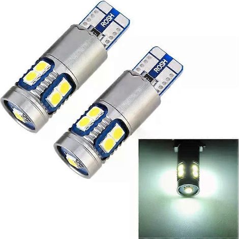 Feu de gabarit T10 pour voiture - 2 unités 6000K 180LM 9 LED SMD-3030, DC12V - (1/5)