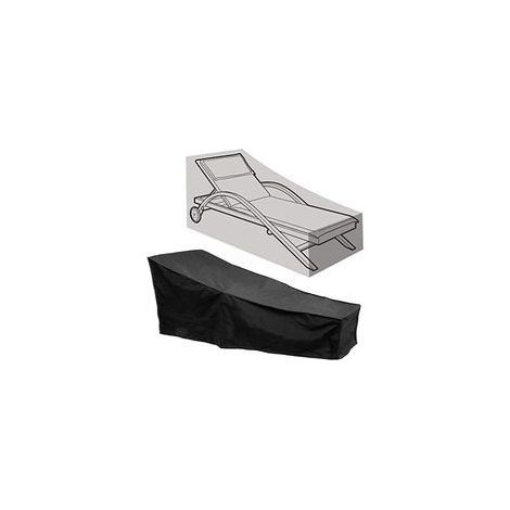 Housse de chaise longue de jardin noire, 208 x 76 x 41/79 cm, tissu Oxford 210D, pour chaise longue de jardin noire, tissu Oxford sur les meubles de balcon de jardin, protège de l'humidité, de la (1/5)
