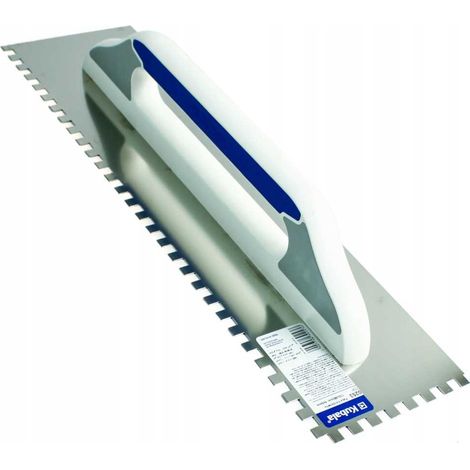 Truelle crantée en acier inoxydable KUBALA 130x480mm 8x8 0253