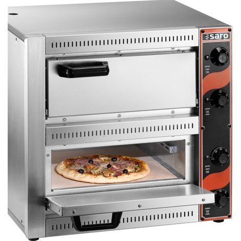Four à Pizza - 2 Pizzas - 330 mm - 300°C - 5 kW - Acier Inoxydable - PALERMO 2 - Saro