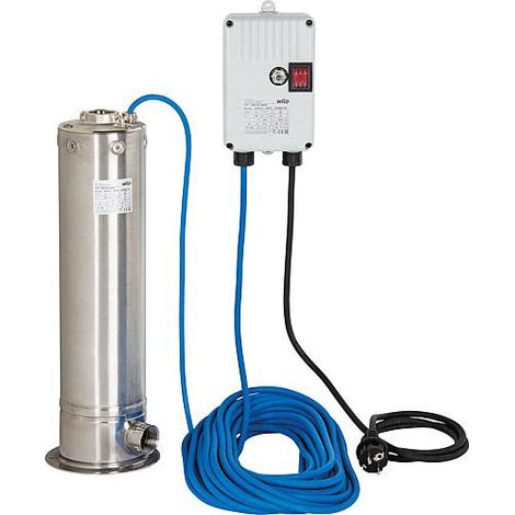Wilo – Pompe immergée SE 304 EM – Puissance 0,85 kW – Débit max. 6000 l/h – Hauteur de refoulement 44 m – Pression max. 4,4 bar