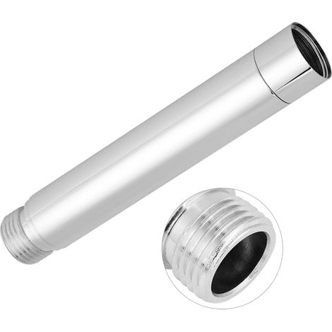 Tube D'extension De Douche - Acier Inoxydable 201 - Chrome - 10 Cm - Raccord G1/2" - Pour Support De Douche À Main - 1 Pièce