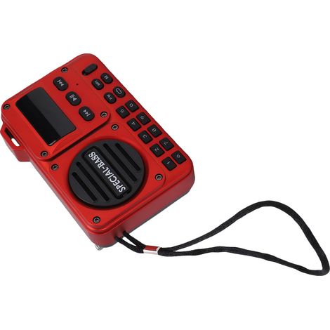 Notfallradio mit Bluetooth 5.4, tragbarem USB-FM-Radio für drinnen und draußen, ideal für Reisen und Camping, Rot (1/5)