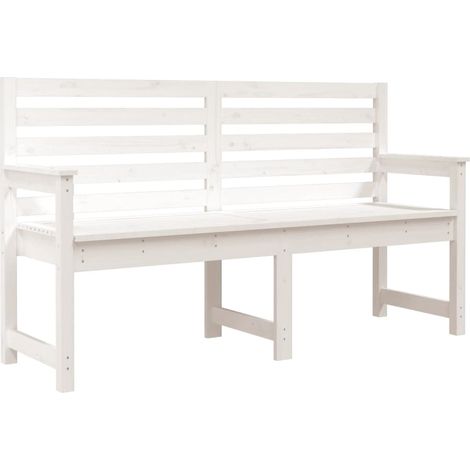 Maison Exclusive - Banc de jardin blanc 159,5x48x91,5 cm bois massif de pin