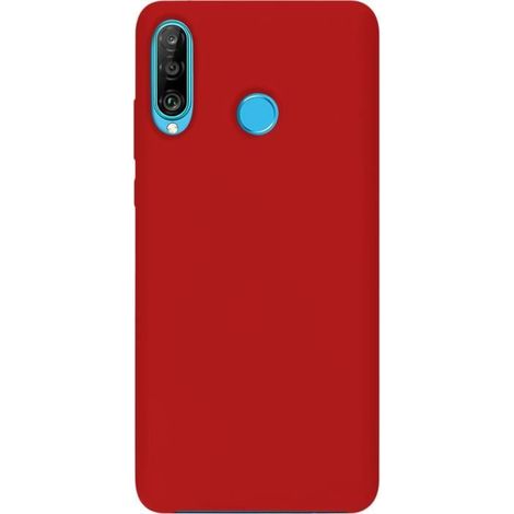 Coque rigide - Compatible avec Huawei - P30 Lite - Surface douce au toucher - Couleur rouge - Unisexe