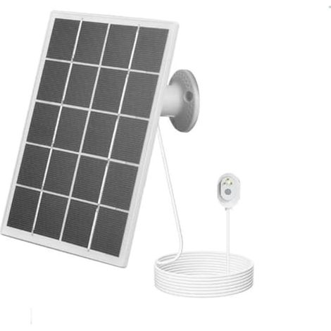 Panneau solaire 10 W pour caméras Arlo, kit de charge monocristallin étanche, compatible avec Arlo Pro 5/5S/4/3/Ultra 2/projecteur, utilisation en extérieur (blanc) (1/5)